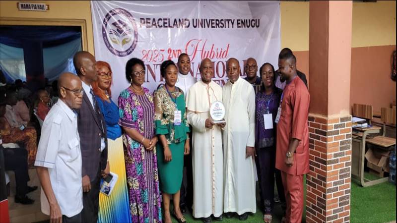 MONSIGNOR OBIORA IKE RECEIVES EXCELLENCE AWARD AT PEACELAND UNIVERSITY DURING HER 2025 2ND HYBRID INTERNATIONAL CONNFERENCE